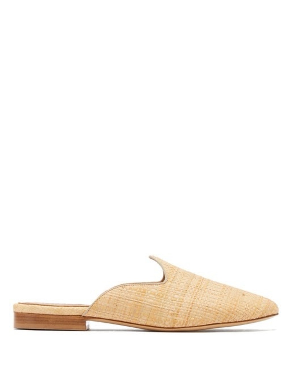 LE MONDE BERYL Venetian Mule in Raffia Sand - Size 37
